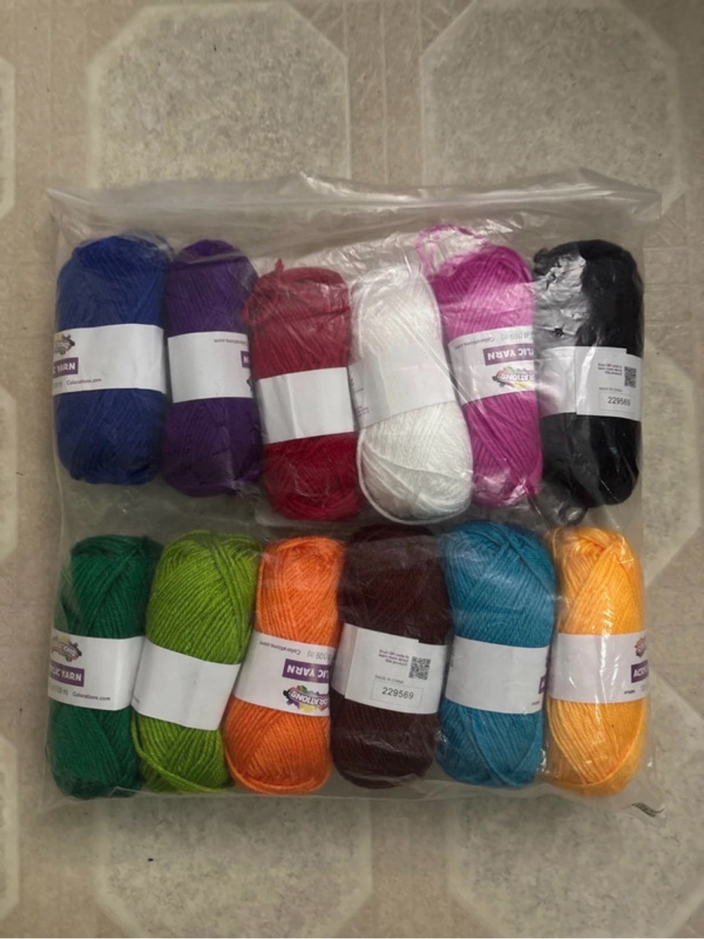 Assorted Acrylic Yarn Pack - Multi Color - Picture 2 of 2